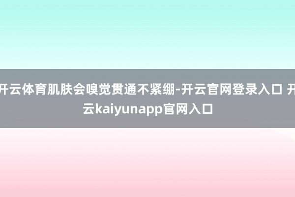 开云体育肌肤会嗅觉贯通不紧绷-开云官网登录入口 开云kaiyunapp官网入口