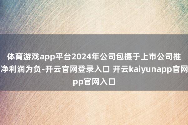 体育游戏app平台　　2024年公司包摄于上市公司推动的净利润为负-开云官网登录入口 开云kaiyunapp官网入口
