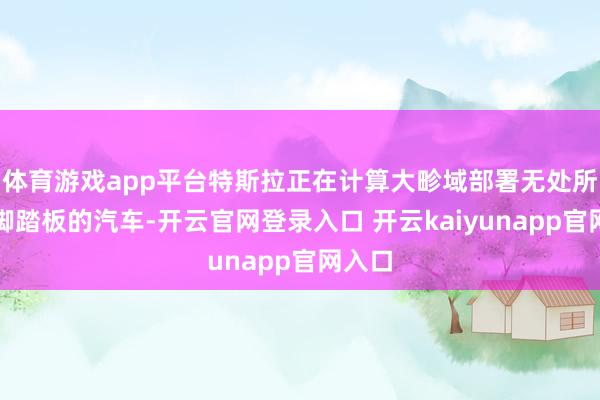 体育游戏app平台特斯拉正在计算大畛域部署无处所盘或脚踏板的汽车-开云官网登录入口 开云kaiyunapp官网入口