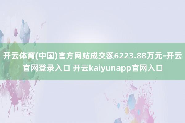 开云体育(中国)官方网站成交额6223.88万元-开云官网登录入口 开云kaiyunapp官网入口