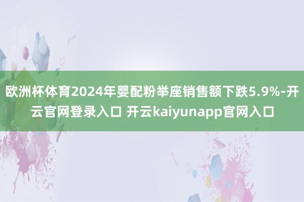 欧洲杯体育2024年婴配粉举座销售额下跌5.9%-开云官网登录入口 开云kaiyunapp官网入口