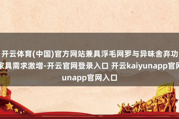 开云体育(中国)官方网站兼具浮毛网罗与异味舍弃功能的家具需求激增-开云官网登录入口 开云kaiyunapp官网入口