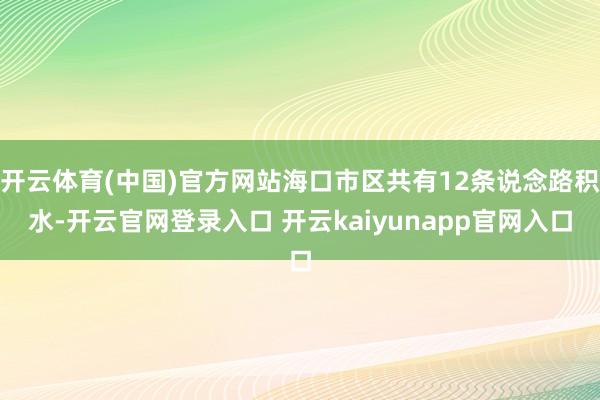 开云体育(中国)官方网站海口市区共有12条说念路积水-开云官网登录入口 开云kaiyunapp官网入口