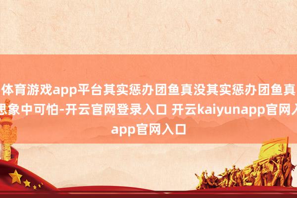 体育游戏app平台其实惩办团鱼真没其实惩办团鱼真没思象中可怕-开云官网登录入口 开云kaiyunapp官网入口