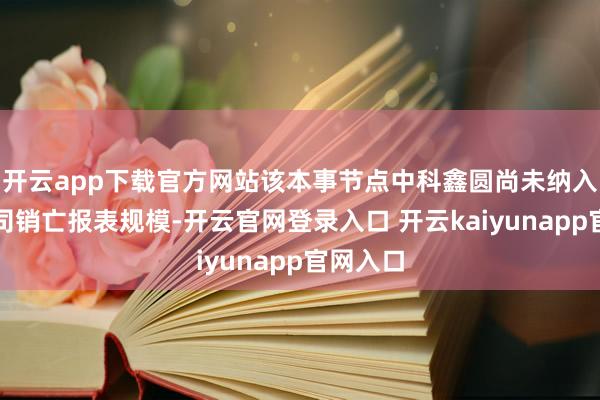 开云app下载官方网站该本事节点中科鑫圆尚未纳入鑫耀公司销亡报表规模-开云官网登录入口 开云kaiyunapp官网入口