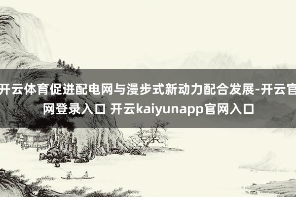 开云体育促进配电网与漫步式新动力配合发展-开云官网登录入口 开云kaiyunapp官网入口