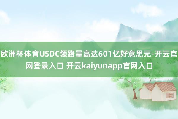 欧洲杯体育USDC领路量高达601亿好意思元-开云官网登录入口 开云kaiyunapp官网入口